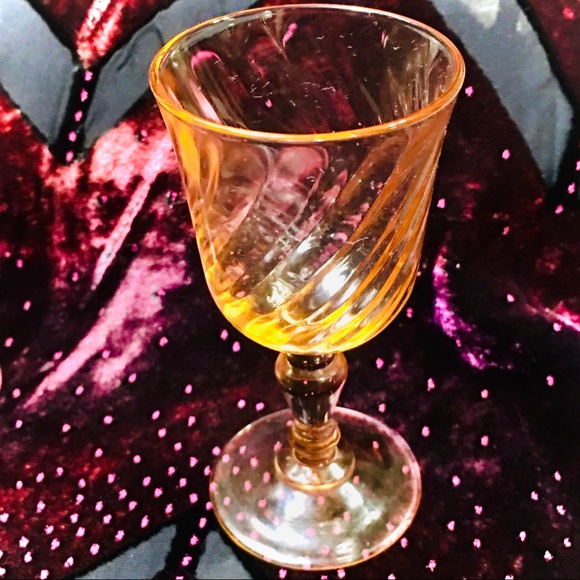 SOLD!⛔️VINTAGE 2 PINK SWIRL ROSALINE LIQUEUR GLASSES 🇫🇷 - Picture 7 of 8